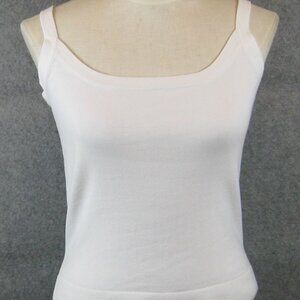 Coldwater Creek White Sleeveless Sweater Shell Tank Top XS NWT